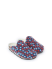 Mandel Clogs in Dunkelblau/ Rot