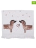 Clayre & Eef 3-delige set: gastendoeken wit/lichtbruin - (L)66 x (B)40 cm