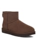 UGG Skórzane botki "Classic Mini II" w kolorze ciemnobrązowym