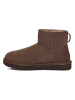 UGG Skórzane botki "Classic Mini II" w kolorze ciemnobrązowym