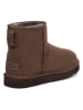UGG Skórzane botki "Classic Mini II" w kolorze ciemnobrązowym