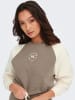 ONLY Sweatshirt "Lula" in Taupe/ Creme