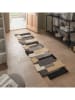 Flair Rugs Woll-Läufer in Grau/ Beige/ Schwarz