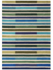 Flair Rugs Woll-Teppich in Blau/ Grün