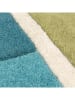 Flair Rugs Woll-Teppich in Blau/ Grün