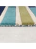 Flair Rugs Woll-Teppich in Blau/ Grün