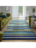 Flair Rugs Woll-Teppich in Blau/ Grün