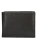 HIDE & STITCHES Leder-Geldbörse in Schwarz - (B)13 x (H)10 x (T)3 cm