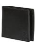 HIDE & STITCHES Leder-Geldbörse in Schwarz - (B)13 x (H)10 x (T)3 cm