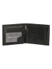 HIDE & STITCHES Leder-Geldbörse in Schwarz - (B)13 x (H)10 x (T)3 cm