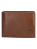 HIDE & STITCHES Leren portemonnee lichtbruin - (B)13 x (H)10 x (D)3 cm