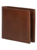HIDE & STITCHES Leren portemonnee lichtbruin - (B)13 x (H)10 x (D)3 cm
