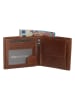 HIDE & STITCHES Leren portemonnee lichtbruin - (B)13 x (H)10 x (D)3 cm
