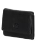 HIDE & STITCHES Leder-Geldbörse "Paint Rock" in Schwarz - (B)10 x (H)8 x (T)2 cm