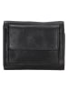 HIDE & STITCHES Leder-Geldbörse "Paint Rock" in Schwarz - (B)10 x (H)8 x (T)2 cm