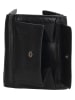 HIDE & STITCHES Leder-Geldbörse "Paint Rock" in Schwarz - (B)10 x (H)8 x (T)2 cm