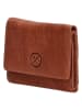 HIDE & STITCHES Leder-Geldbörse "Paint Rock" in Hellbraun - (B)10 x (H)8 x (T)2 cm