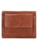 HIDE & STITCHES Leder-Geldbörse "Paint Rock" in Hellbraun - (B)10 x (H)8 x (T)2 cm