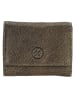 HIDE & STITCHES Leder-Geldbörse in Khaki - (B)10 x (H)8 x (T)2 cm