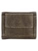 HIDE & STITCHES Leder-Geldbörse in Khaki - (B)10 x (H)8 x (T)2 cm