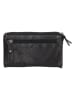 HIDE & STITCHES Leder-Geldbörse in Schwarz  - (B)16,5 x (H)9 x (T)2 cm