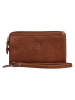 HIDE & STITCHES Leren portemonnee cognackleurig - (B)16 x (H)9 x (D)2 cm