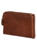 HIDE & STITCHES Leren portemonnee cognackleurig - (B)16 x (H)9 x (D)2 cm