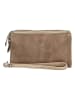 HIDE & STITCHES Leder-Geldbörse "Paint Rock" in Beige - (B)16 x (H)9 x (T)2 cm