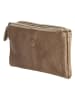 HIDE & STITCHES Leder-Geldbörse "Paint Rock" in Beige - (B)16 x (H)9 x (T)2 cm