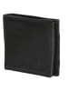 HIDE & STITCHES Leren portemonnee zwart - (B)11 x (H)9 x (D)2 cm