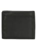 HIDE & STITCHES Leren portemonnee zwart - (B)11 x (H)9 x (D)2 cm