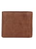 HIDE & STITCHES Leder-Geldbörse in Cognac - (B)11 x (H)9 x (T)2 cm
