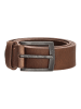 HIDE & STITCHES 2-delige set: leren portemonnee en riem lichtbruin