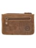 HIDE & STITCHES Leder-Schlüsseletui in Hellbraun - (B)11,5 x (H)7,5 x (T)1,5 cm