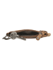 HIDE & STITCHES Leder-Schlüsseletui in Hellbraun - (B)11,5 x (H)7,5 x (T)1,5 cm