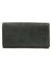 HIDE & STITCHES Leren portemonnee zwart - (B)15,3 x (H)9 x (D)3 cm