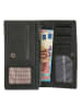 HIDE & STITCHES Leren portemonnee zwart - (B)15,3 x (H)9 x (D)3 cm