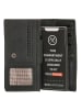 HIDE & STITCHES Leren portemonnee zwart - (B)15,3 x (H)9 x (D)3 cm