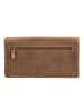 HIDE & STITCHES Leder-Geldbörse in Hellbraun - (B)15,3 x (H)9 x (T)3 cm