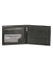 HIDE & STITCHES Leder-Geldbörse in Schwarz - (B)12 x (H)9,5 x (T)2 cm