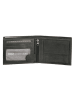HIDE & STITCHES Skórzany portfel w kolorze czarnym - 12 x 9,5 x 2 cm