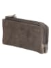 HIDE & STITCHES Leder-Geldbörse in Grau  - (B)18,5 x (H)9 x (T)3,5 cm