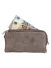 HIDE & STITCHES Leder-Geldbörse in Grau  - (B)18,5 x (H)9 x (T)3,5 cm