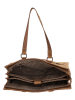 HIDE & STITCHES Skórzana torba w kolorze jasnobrązowym na laptopa  - 40 x 32,5 x 13 cm