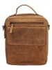 HIDE & STITCHES Skórzana torebka w kolorze jasnobrązowym - 20 x 23,5 x 8 cm
