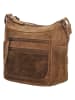 HIDE & STITCHES Leder-Umhängetasche in Hellbraun  - (B)24 x (H)22 x (T)10 cm