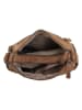 HIDE & STITCHES Leder-Umhängetasche in Hellbraun  - (B)24 x (H)22 x (T)10 cm