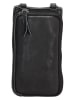 HIDE & STITCHES Skórzana torebka w kolorze czarnym na telefon - 11 x 20 x 2 cm