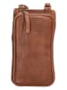 HIDE & STITCHES Skórzana torebka w kolorze jasnobrązowym na telefon - 11 x 20 x 2 cm
