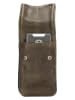 HIDE & STITCHES Leren smartphonetas olijfgroen - (B)11 x (H)20 x (D)2 cm